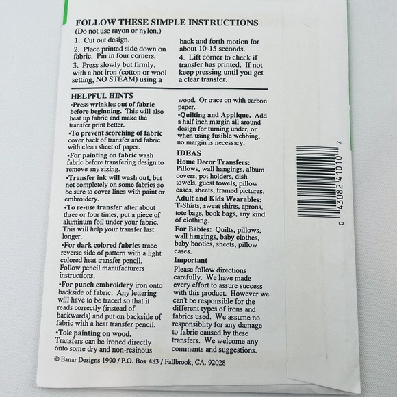 Vtg Banar Designs Sugar & Spice Iron Transfers 1990 Unicorn Panda‎ Kitty Turtles - Picture 5 of 5